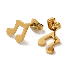 PVD Vacuum Plating 304 Stainless Steel Stud Earrings&nbsp;EJEW-Z040-38G