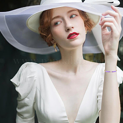 7Pcs 7 Color Polymer Clay Disc & Acrylic Heart & CCB Beaded Stretch Bracelets Set&nbsp;BJEW-FI0001-61