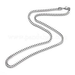 Non-Tarnish 304 Stainless Steel Wheat Chain Necklaces&nbsp;NJEW-L160-005B-P