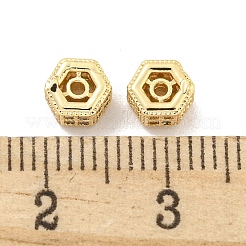 Brass Micro Pave CLear Cubic Zirconia Beads&nbsp;KK-Z044-07G