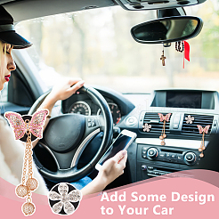 6Pcs Alloy Rhinestone Car Air Vent Clips&nbsp;HJEW-OC00250