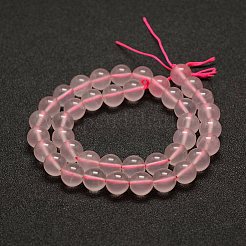 Natural Rose Quartz Beads Strands&nbsp;G-G735-47-8mm