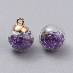 Transparent Glass Globe Pendants&nbsp;GLAA-TAC0002-J09