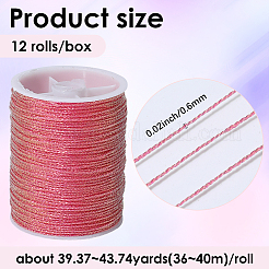 12 Rolls Rainbow Color Polyester Sewing Metallic Thread&nbsp;OCOR-WH20074-02C