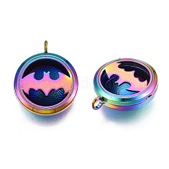 Rack Plating Alloy Locket Pendants&nbsp;PALLOY-S119-098
