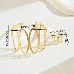 Hollow Oval Alloy Cuff Bangles & Rings Sets&nbsp;FS-WG357B1-01