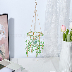 1Bag Iron & Glass Hanging Ornaments&nbsp;HJEW-SP0001-65A