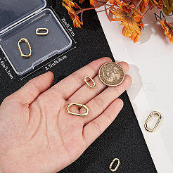 8Pcs 2 Styles Rack Plating Brass Spring Gate Rings&nbsp;KK-BBC0014-17