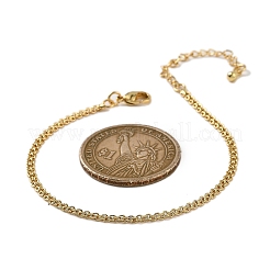 Brass Rope Chain Bracelets for Women&nbsp;BJEW-G735-08G
