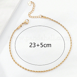 Beach Stainless Steel Rope Chain Anklets for Women&nbsp;SS7135-1