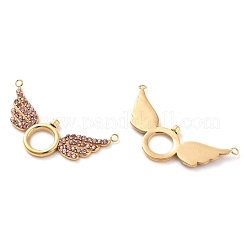 304 Stainless Steel Rhinestone Pendants&nbsp;STAS-Q340-08G