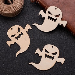 Ghost Shape Halloween Blank Wooden Cutouts Ornaments&nbsp;WOOD-L010-06