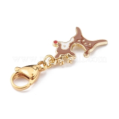 Christmas Theme Alloy Enamel Pendants&nbsp;HJEW-JM00427
