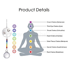 Crystals Chandelier Suncatchers Prisms Chakra Hanging Pendant&nbsp;AJEW-I040-12P
