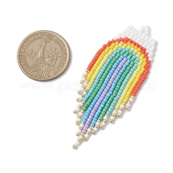 Glass Seed Beaded Big Pendants&nbsp;PALLOY-MZ00915