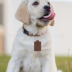 12Pcs 6 Colors Rectangle Imitation Leather Pendant Keychains&nbsp;KEYC-CL0001-55