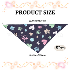 5Pcs Polyester Pet Bandana&nbsp;AJEW-GF0011-79