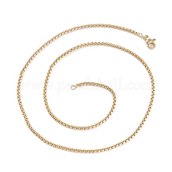 Brass Box Chain Necklaces&nbsp;LS-NJEW-I247-04G