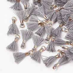 Polycotton(Polyester Cotton) Tassel Pendant Decorations&nbsp;FIND-S275-02G