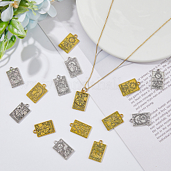 48Pcs 12 Styles Rack Plating Alloy Pendants&nbsp;FIND-DC0003-34