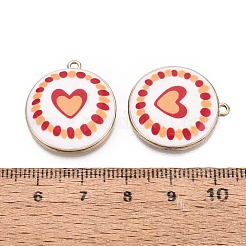 Printed Alloy Enamel Pendants&nbsp;ENAM-N072-03KCG-02