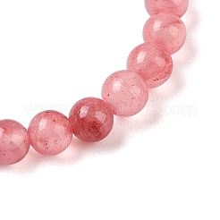 Natural Green Jade(Dyed) Round Beaded Stretch Bracelets&nbsp;G-U005-01A-04
