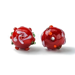 Handmade Bumpy Lampwork Beads&nbsp;FOIL-B001-08G