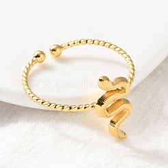 304 Stainless Steel Cuff Rings for Women&nbsp;RJEW-B118-01G