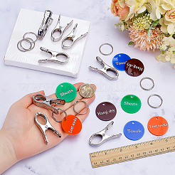 1 Bag Acrylic Laundry Sorting Clips with Label Tags&nbsp;AJEW-PH0010-13