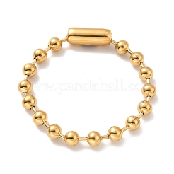 PVD Vacuum Plating 304 Stainless Steel Ball Chain Necklace & Bracelet Set&nbsp;STAS-D181-01G-01D