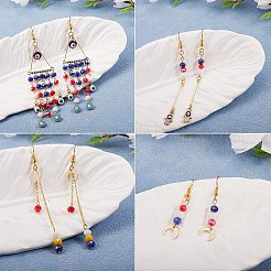 DIY Evil Eye Drop Earring Making Kit&nbsp;DIY-SZ0006-98