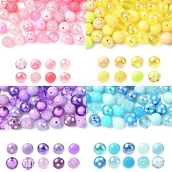 50Pcs 10 Styles Acrylic & Resin Round Beads Sets&nbsp;DIY-YW0012-03A