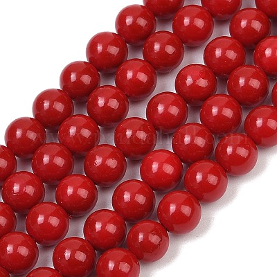 Shell Pearl Beads Strands&nbsp;BSHE-K015-6mm-01-1
