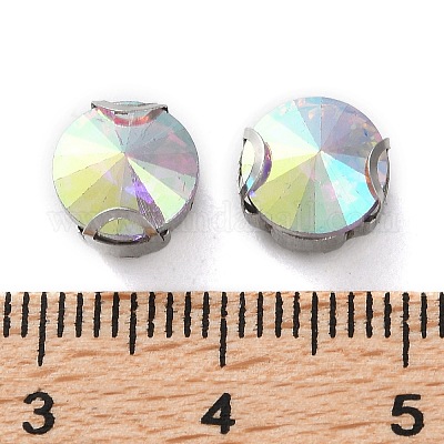 Flat Round Sew on Rhinestone&nbsp;RGLA-L028-07A-04-1