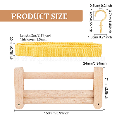 Wooden Webbing Retainer Knitting Tool&nbsp;TOOL-WH0051-80-1