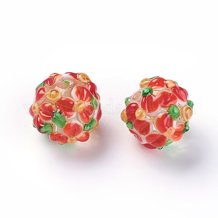 Handmade Bumpy Lampwork Beads&nbsp;LAMP-E021-07K-1