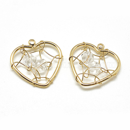 Brass Pendants X-KK-T032-062G-04-1