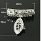 Brass Pinch Bails, Leaf, Platinum, 28x25mm, Hole: 5mm