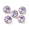 K9 Glass Rhinestone Pointed Back Cabochons, Random Color Back Plated, Faceted, Diamond, Flower Pattern, Vitrail Light, 10x6mm