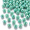 Opaque Acrylic Beads, AB Color Plated, Round, Light Sea Green, 8x7mm, Hole: 2mm, about 1745pcs/500g
