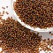 6/0 Transparent Glass Round Seed Beads, Grade A, Silver Lined, Saddle Brown, 3.6~4.0mm, Hole: 1.2mm, about 5000pcs/pound