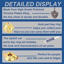 7Pcs 7 Style Alloy Keychains&nbsp;KEYC-OC0001-24