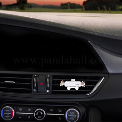 Oval with Flower Plastic Car Phone Holder&nbsp;AJEW-WH0709-504A