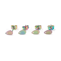 Ion Plating(IP) 304 Stainless Steel Stud Earring Findings&nbsp;STAS-O119-12A-M