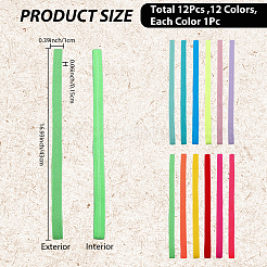 Candy Color Nylon & Spandex Elastic Bookmark&nbsp;OFST-CP0001-14C