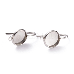 Tarnish Resistant 304 Stainless Steel Earring Settings&nbsp;STAS-O141-02P