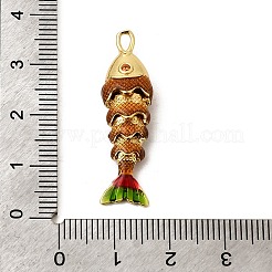 Brass Enamel Pendants&nbsp;KK-CJC0013-15G-01