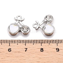 Rack Plating Alloy Glass Pendants&nbsp;FIND-N005-13P