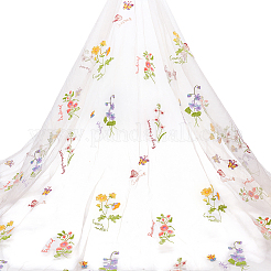 2 Yards Polyester Embroidery 3D Flower Mesh Fabrics&nbsp;DIY-WH0622-383B
