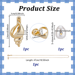 1Pc Brass Box Chain Adjustable Slider Necklaces&nbsp;NJEW-GA0001-16